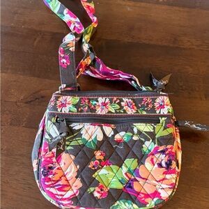 Vera Bradley Little Flap Hipster-English Rose Quilted Floral Crossbody Bag